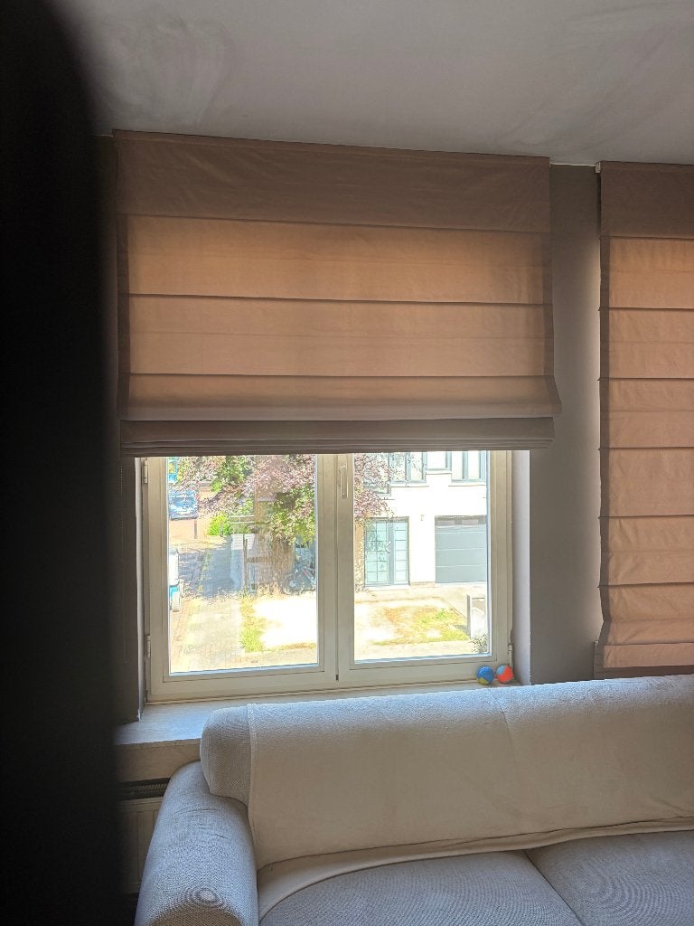 Zes optrekgordijnen, Huis en Inrichting, Woonaccessoires | Overige, Ophalen, Gebruikt, Overige materialen, Landelijk