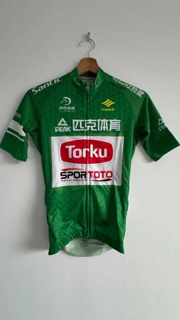 Wielertrui puntenklassement Tour of Qinghai Lake, Fietsen en Brommers, Fietsaccessoires | Fietskleding, S, Gebruikt, Heren, Ophalen of Verzenden