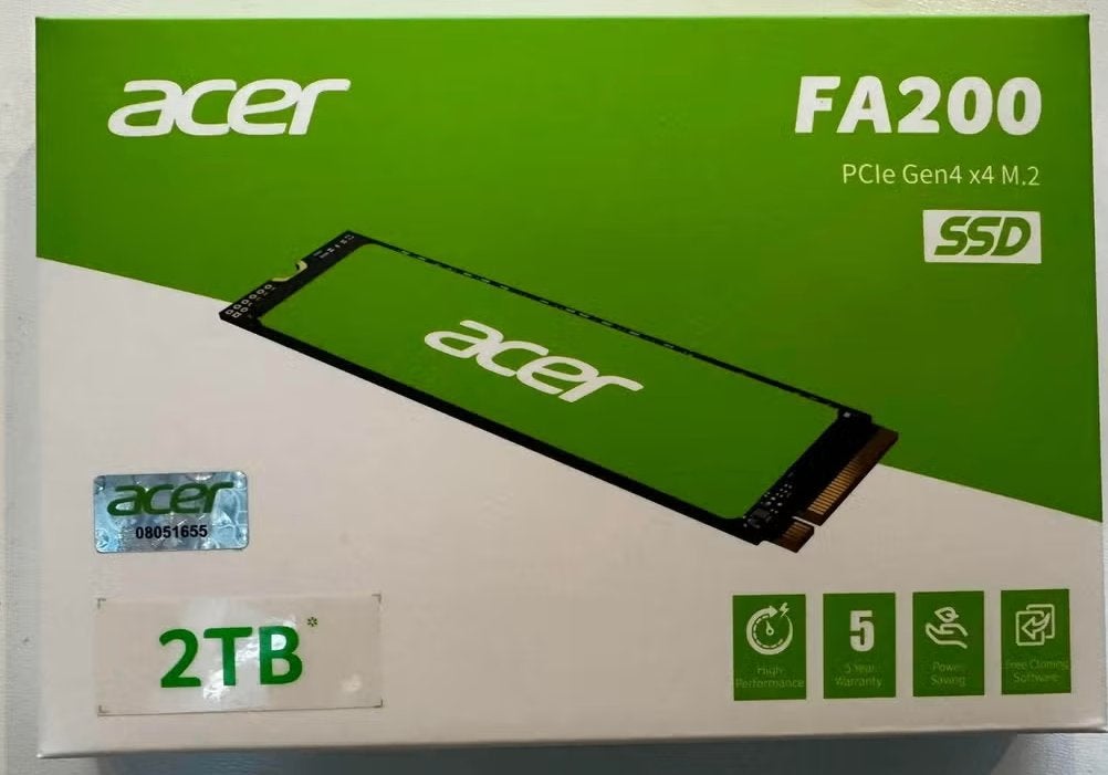 Acer NVMe SSD 2 TB - M2 PCIe 4.0 7200 MB/s - Nieuw verzegeld, Computers en Software, Harde schijven, SSD, Nieuw, Ophalen of Verzenden