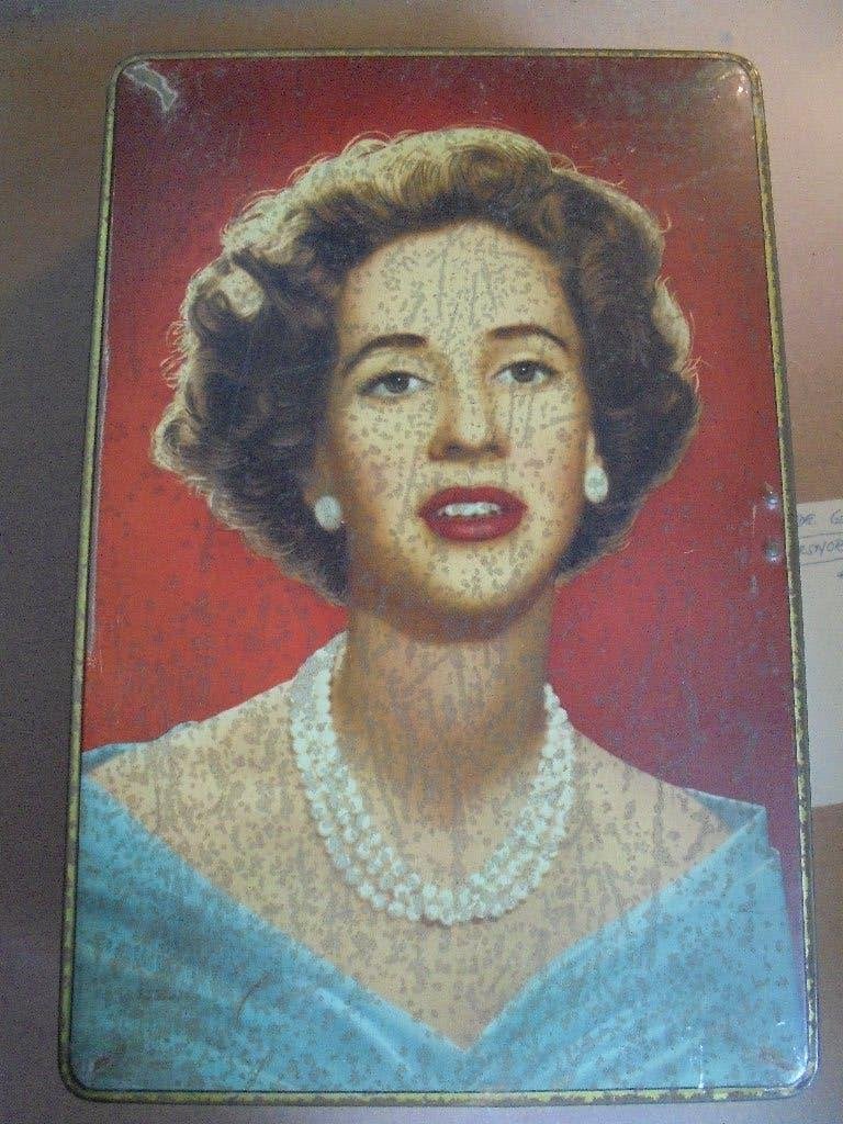 Vintage blikken doos Koningin Fabiola, Enlèvement ou Envoi, Utilisé, Autres types