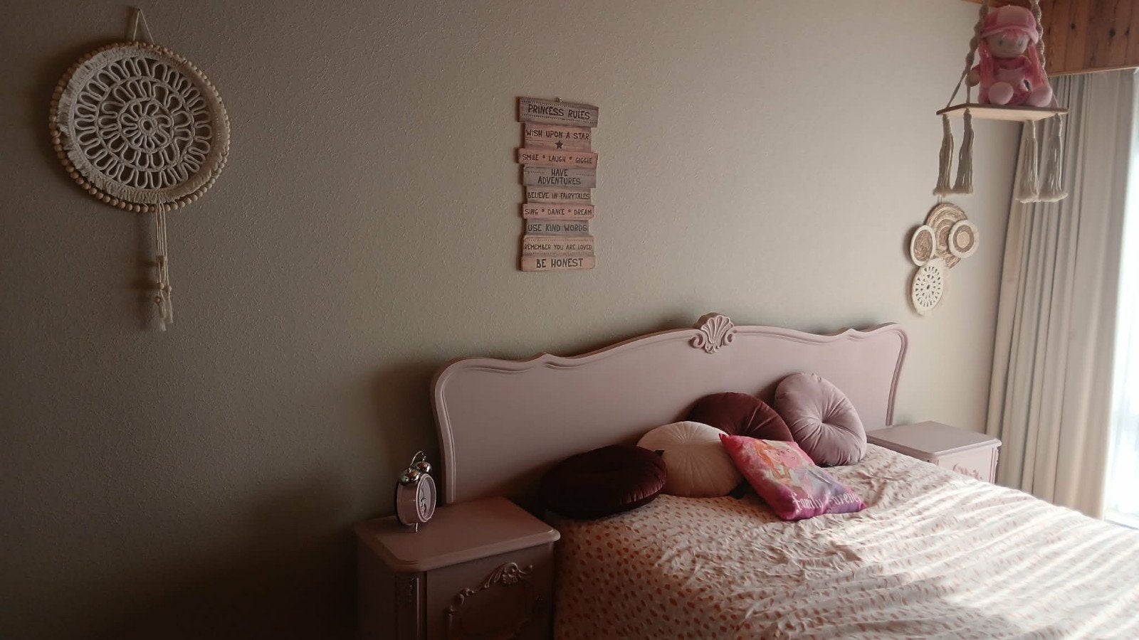 Complete landelijke/klassieke slaapkamer – roze, Ophalen, Gebruikt, Tweepersoons, Hout