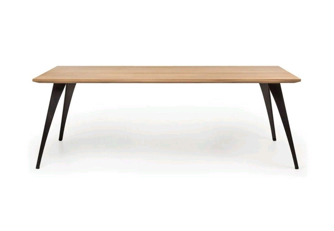 Table à manger + 6 chaises en cuir marron, Maison & Meubles, Tables | Tables à manger, Enlèvement