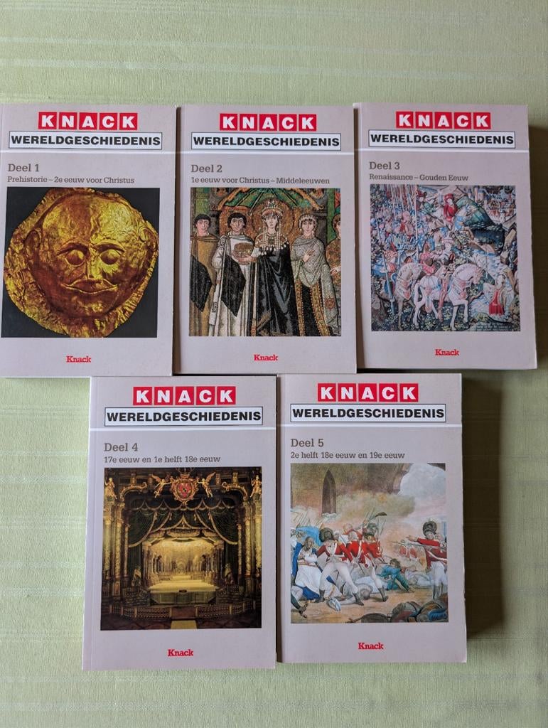 Reeks van 5 boeken wereldgeschiedenis Knack, Boeken, Ophalen