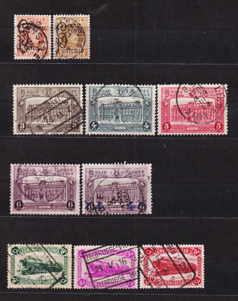 België Spoorwegzegels 1928-34 TR168-TR177 gestempeld, Verzenden, Gestempeld, Gestempeld