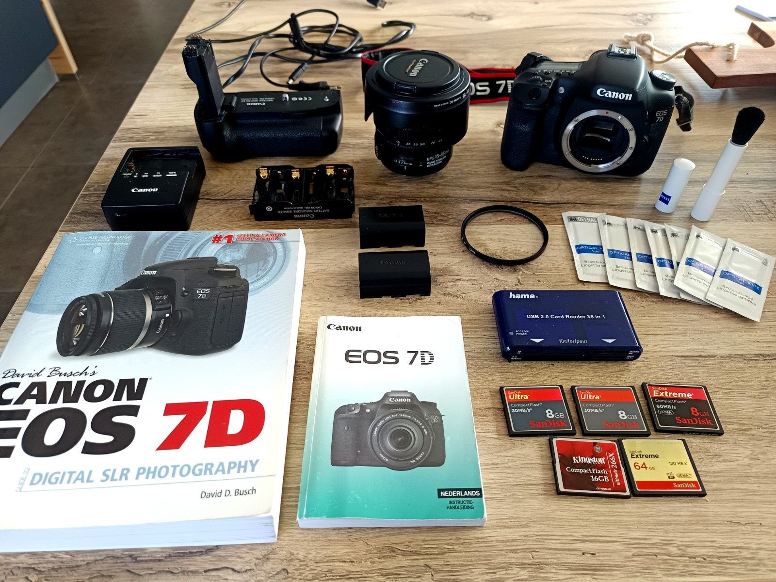 Canon 7D + canon 15-85 mm + accessoires, Enlèvement ou Envoi, Canon