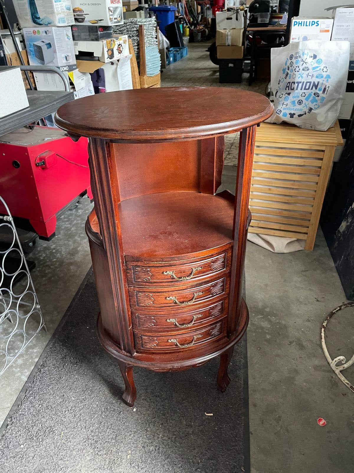 Armoire latérale ancienne en bois avec 4 tiroirs, Enlèvement ou Envoi