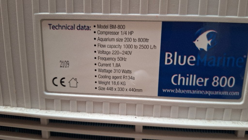 blue marine chiller 800, Dieren en Toebehoren, Ophalen, Overige typen, Blue Marine