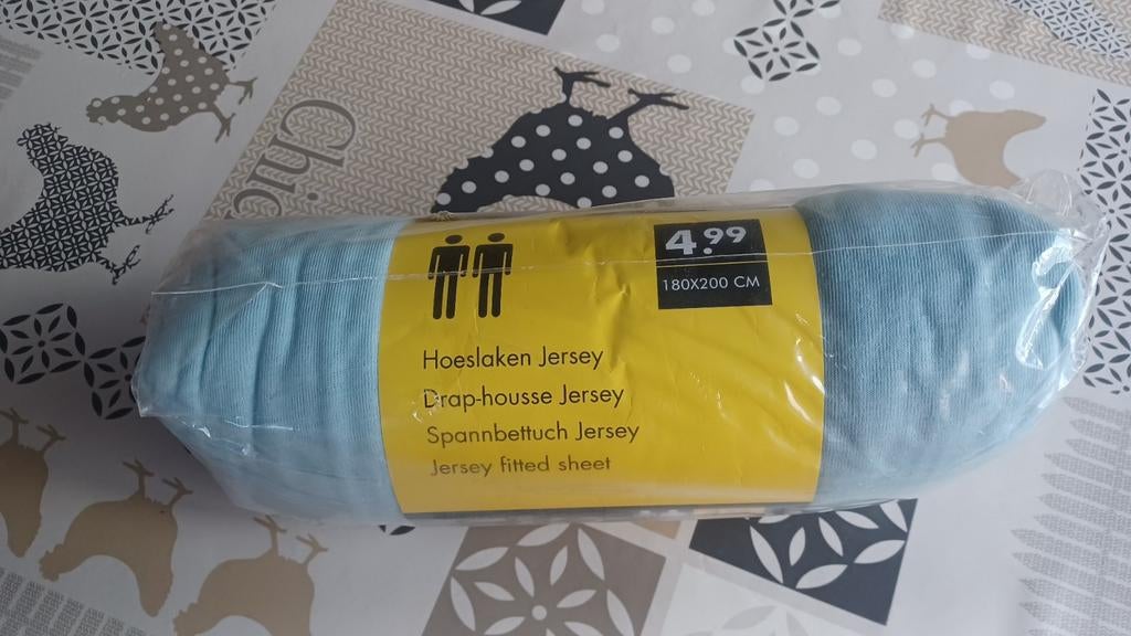 Drap-housse, Neuf, Drap-housse ou Taie d'oreiller, Enlèvement, Bleu