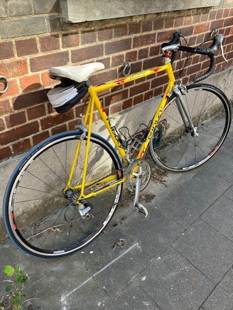 Vintage koersfiets, Fietsen en Brommers, Overige materialen, Gebruikt, 26 inch, 10 tot 15 versnellingen