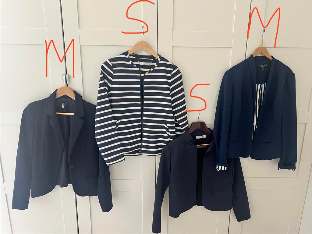 4 jasjes voor 30€ Appels-London Fever (M), Amélie-L&L (S), Kleding | Dames, Maat 38/40 (M), Blauw, Ophalen of Verzenden, Jasje