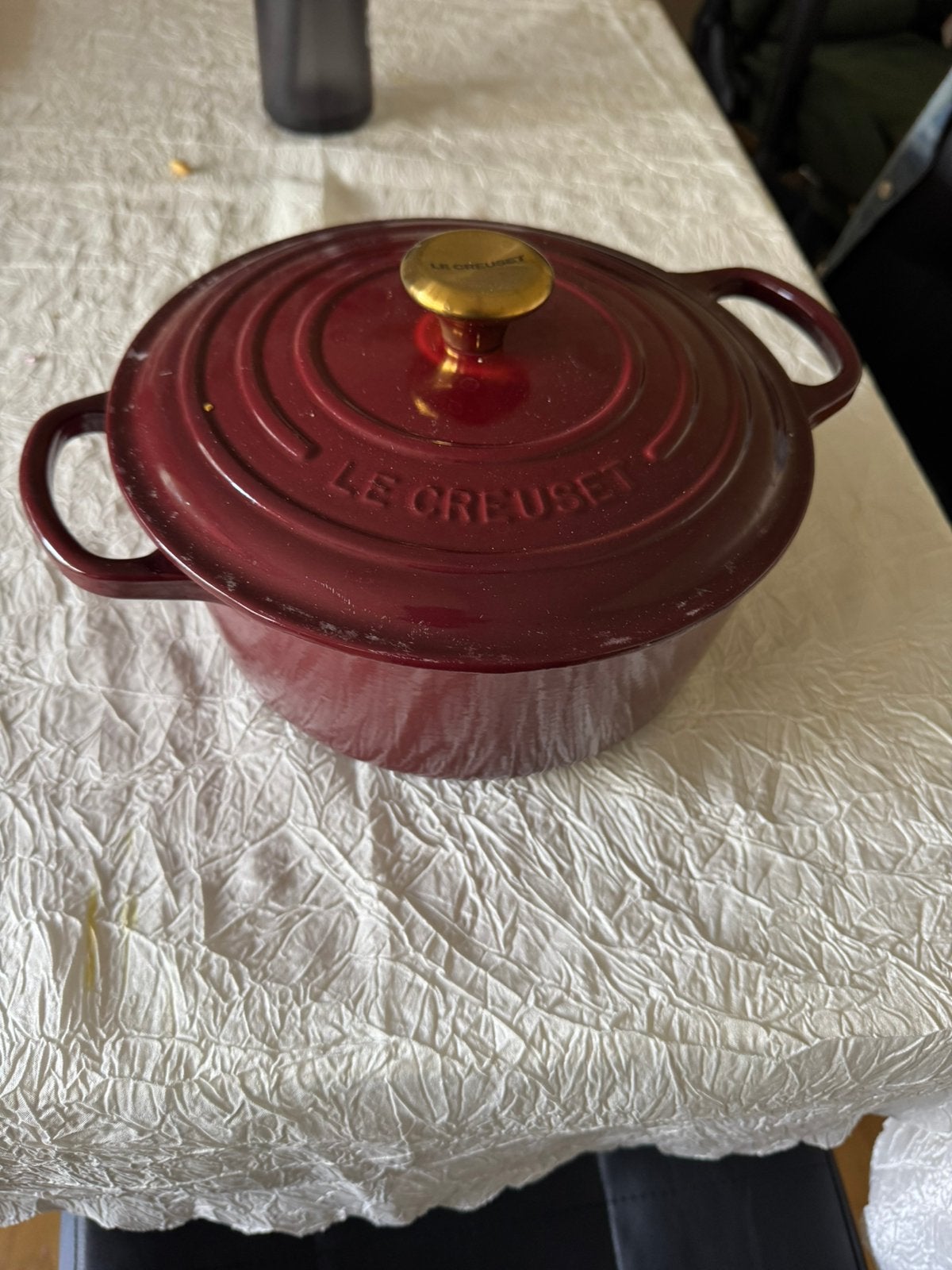 Cocotte Le Creuset Ovale 22 cm – Comme neuve, Enlèvement, Comme neuf, Fonte