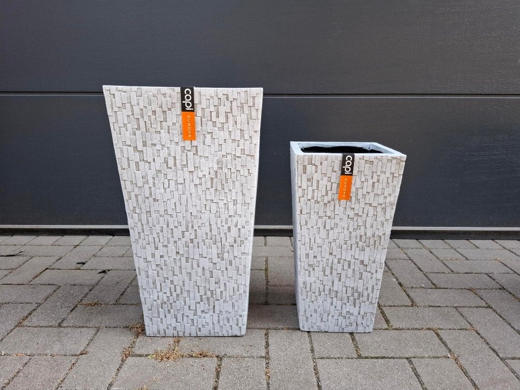 Capi bloempot 2 stuks, Tuin en Terras, Bloempotten, Overige materialen, Vierkant, Nieuw, Balkon