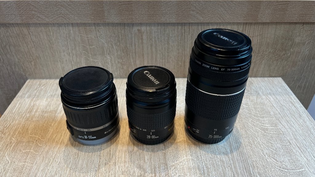 Canon EF & EF-S lenzenset – 3 objectieven, Canon, Overige typen, Ophalen of Verzenden, Zo goed als nieuw