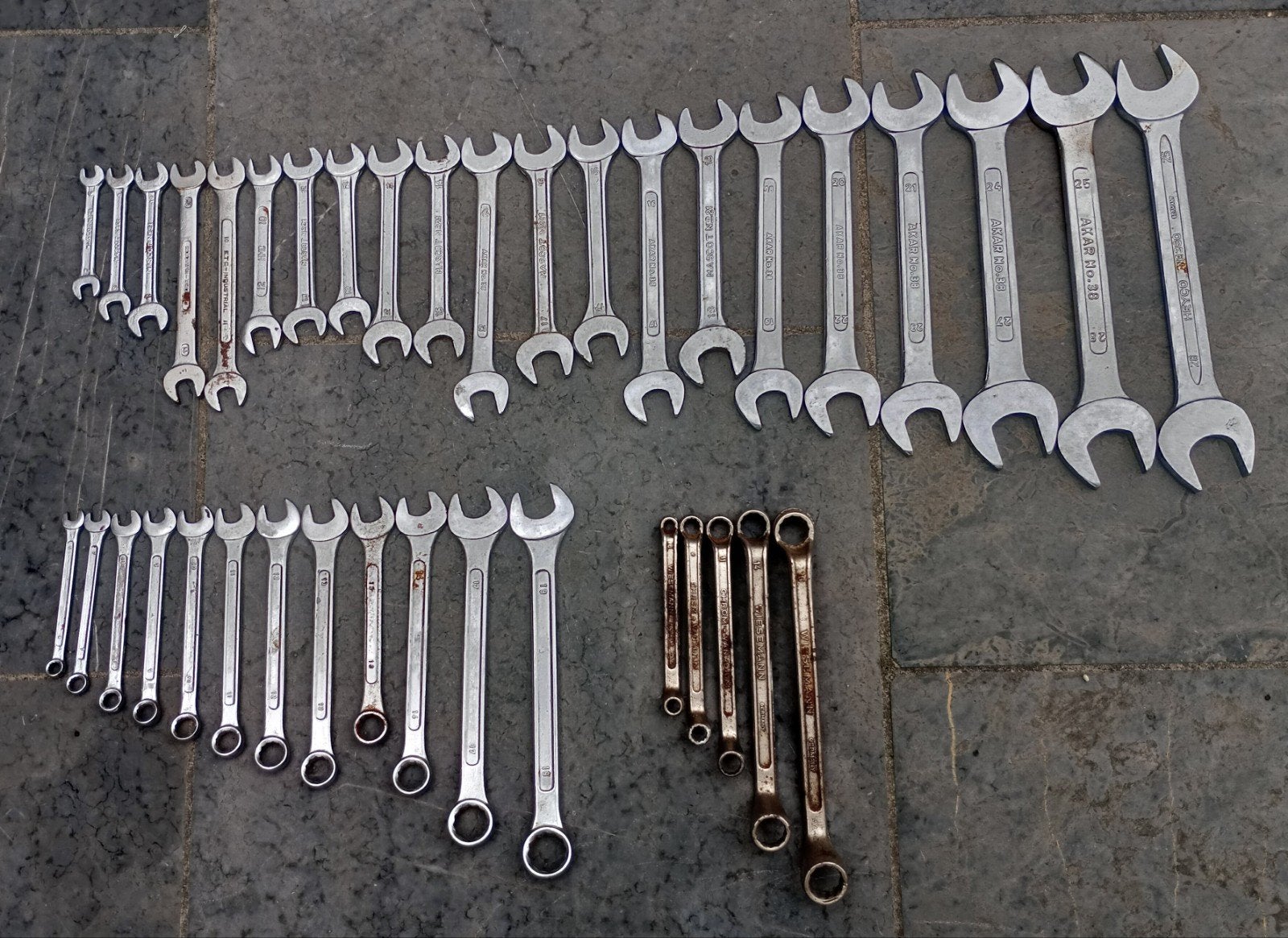 Set steeksleutels/ringsleutels, Ophalen