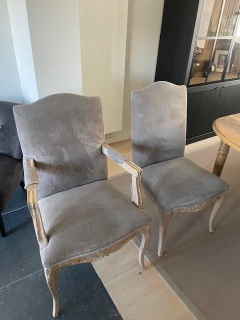 Living stoelen Chaises de salon, Gris, Classique ultra confort, Enlèvement, Tissus