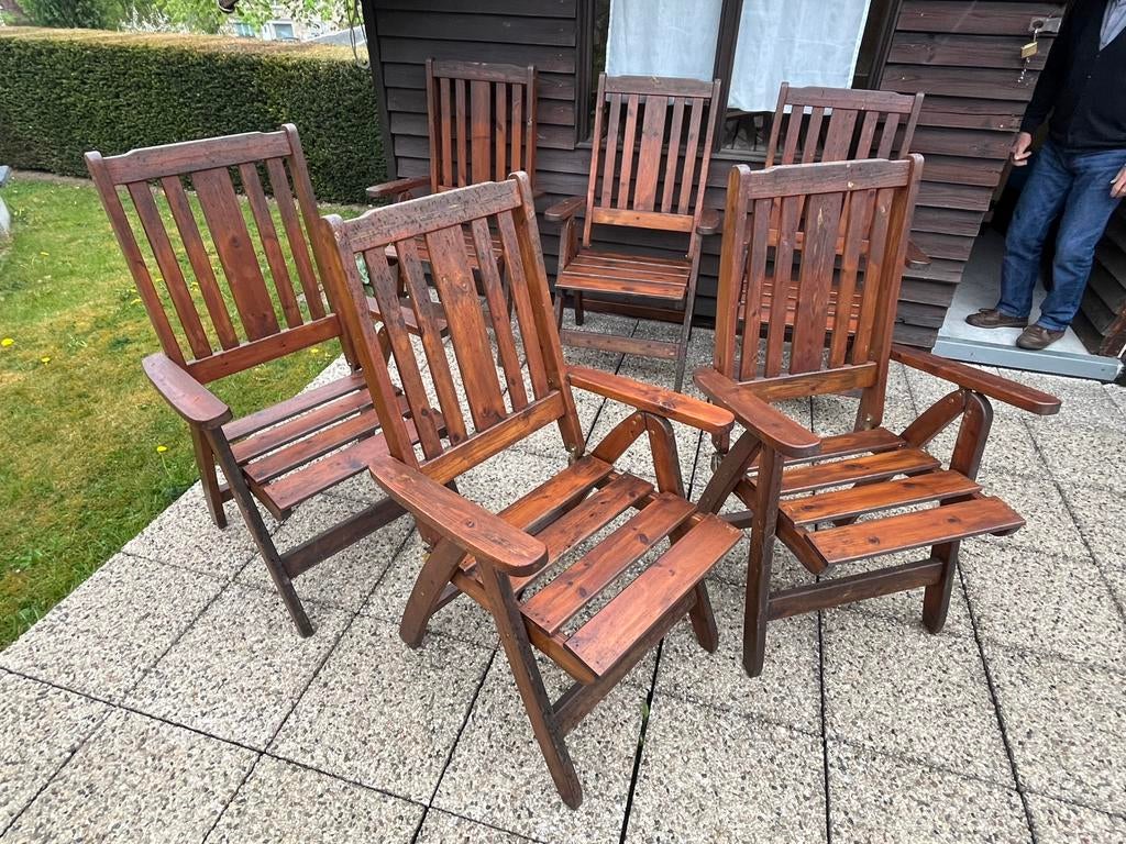 Meubles de jardin en bois, Chaise, Enlèvement, Utilisé, Bois