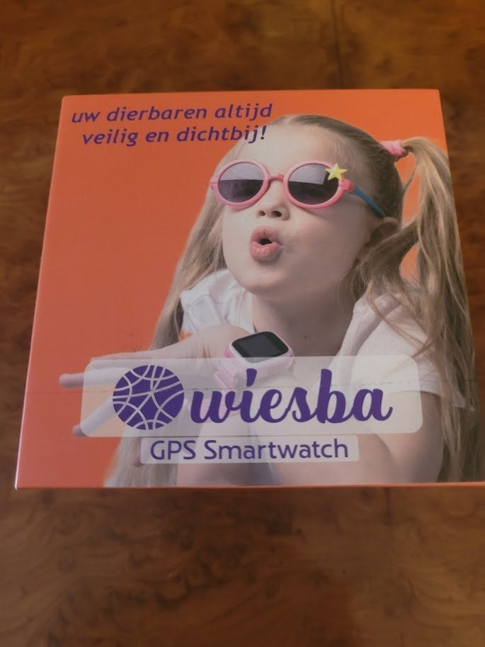 GPS smartwatch kinderen Wiesba Nieuw, Ophalen of Verzenden, Nieuw, Zwart, Jongen of Meisje
