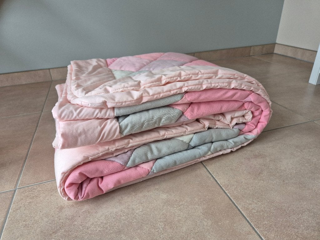 Couverture/couette patchwork 1 personne (175 x 240 cm), Enlèvement ou Envoi, Autres marques, Une personne, Utilisé
