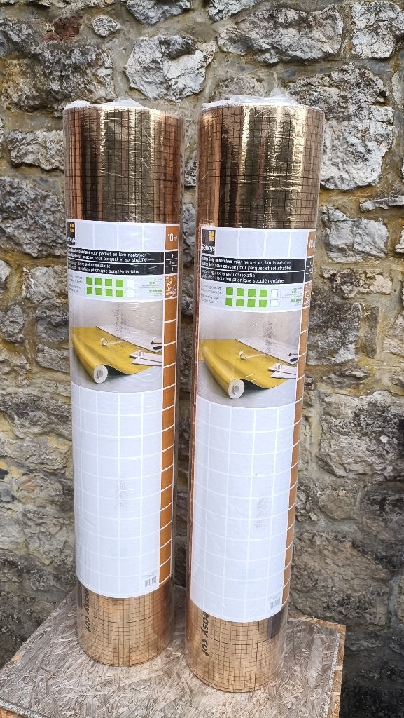2 rouleaux sous-couche pour parquet 3 mm (2x10 m²) NEUF, Neuf, Parquet, Enlèvement, Autres matériaux