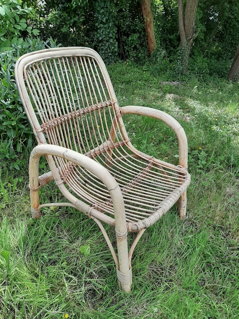 Fauteuil en rotin, Enlèvement, Utilisé, Osier ou Rotin