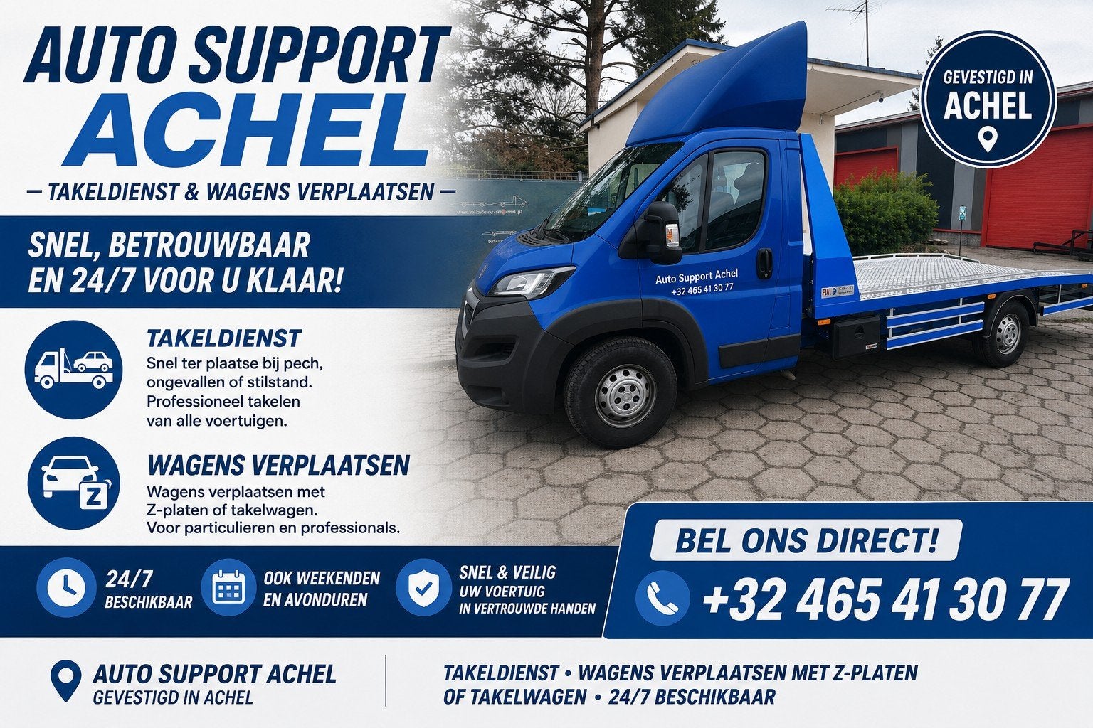 Keuringen met Z platen &transport 24/7, Ophalen