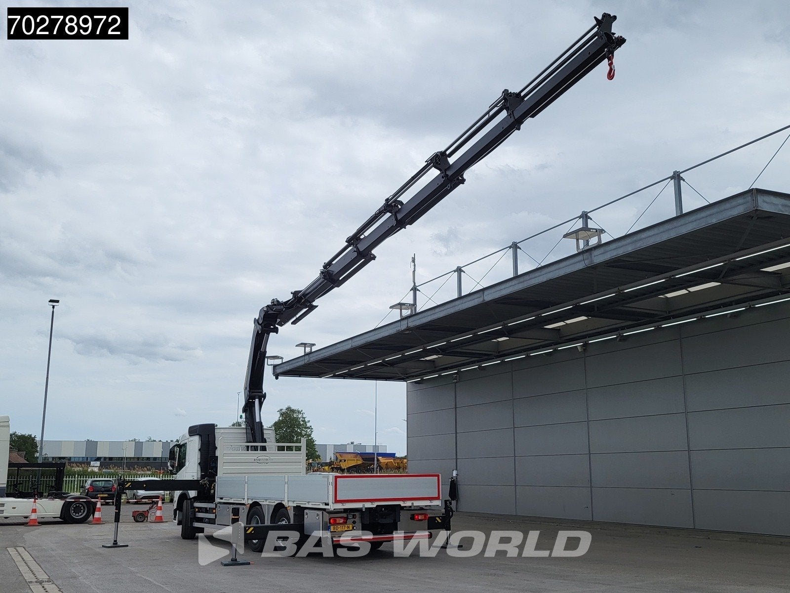 Volvo FM 500 6X2 NL-Truck Palfinger PK41002 EH Crane Kran Li, Auto's, Automaat, Stof, Euro 6, Wit