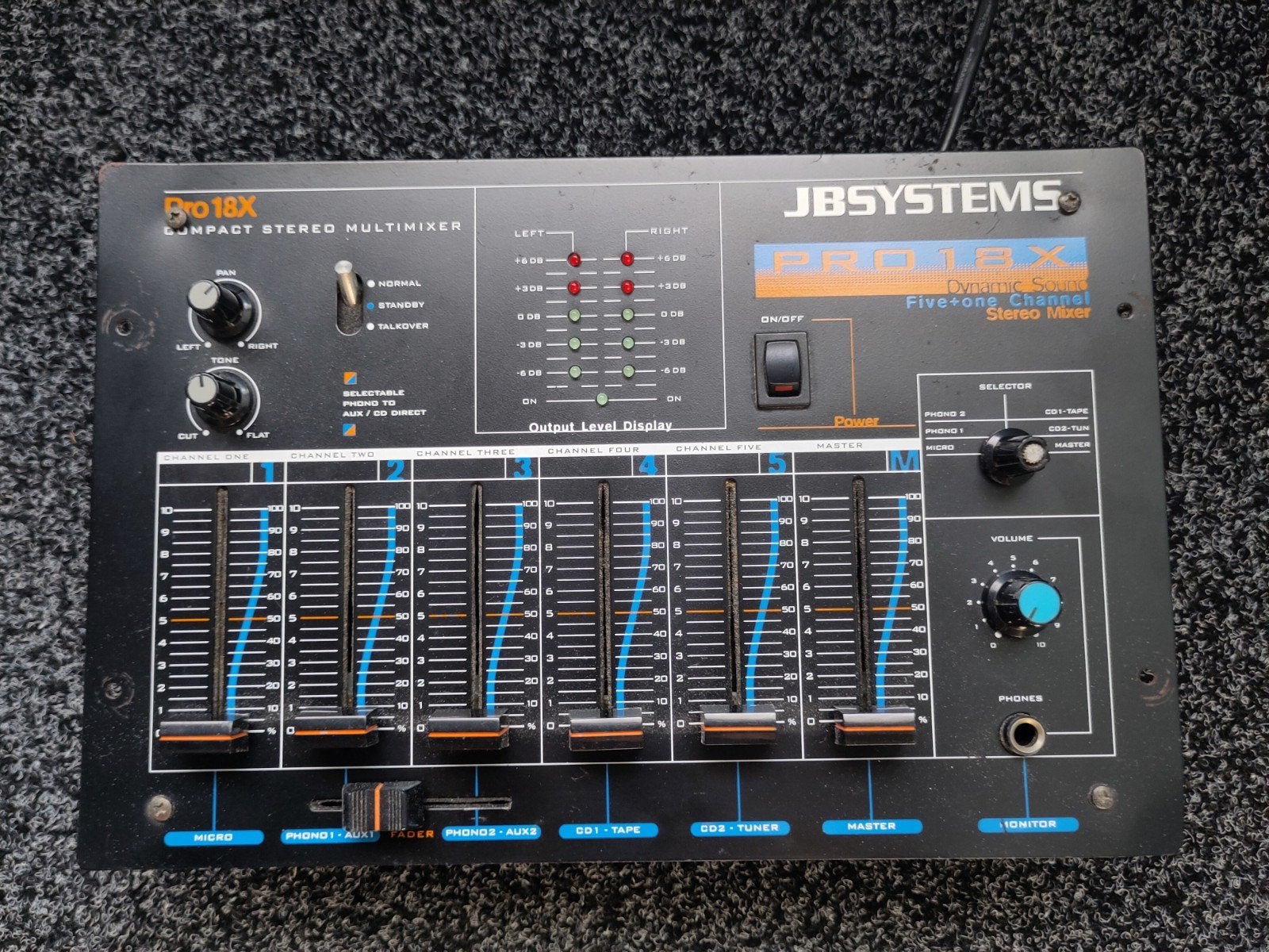 JB Systems Pro 18X mixer, Enlèvement, Utilisé, 5 à 10 canaux, Entrée micro