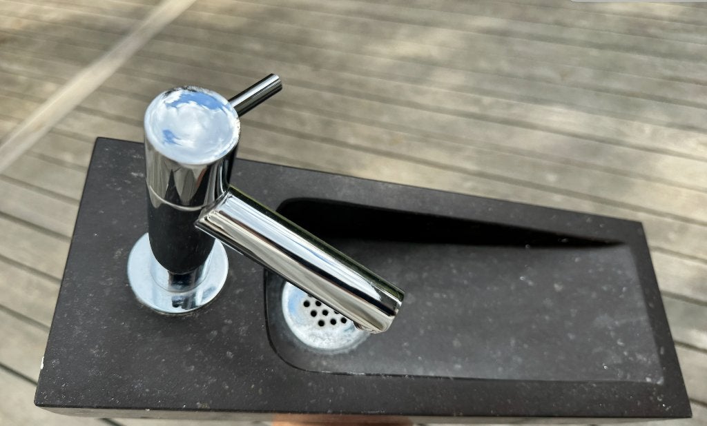natuurstenen wasbakje voor toilet, Ophalen, Gebruikt, Steen, Wastafel
