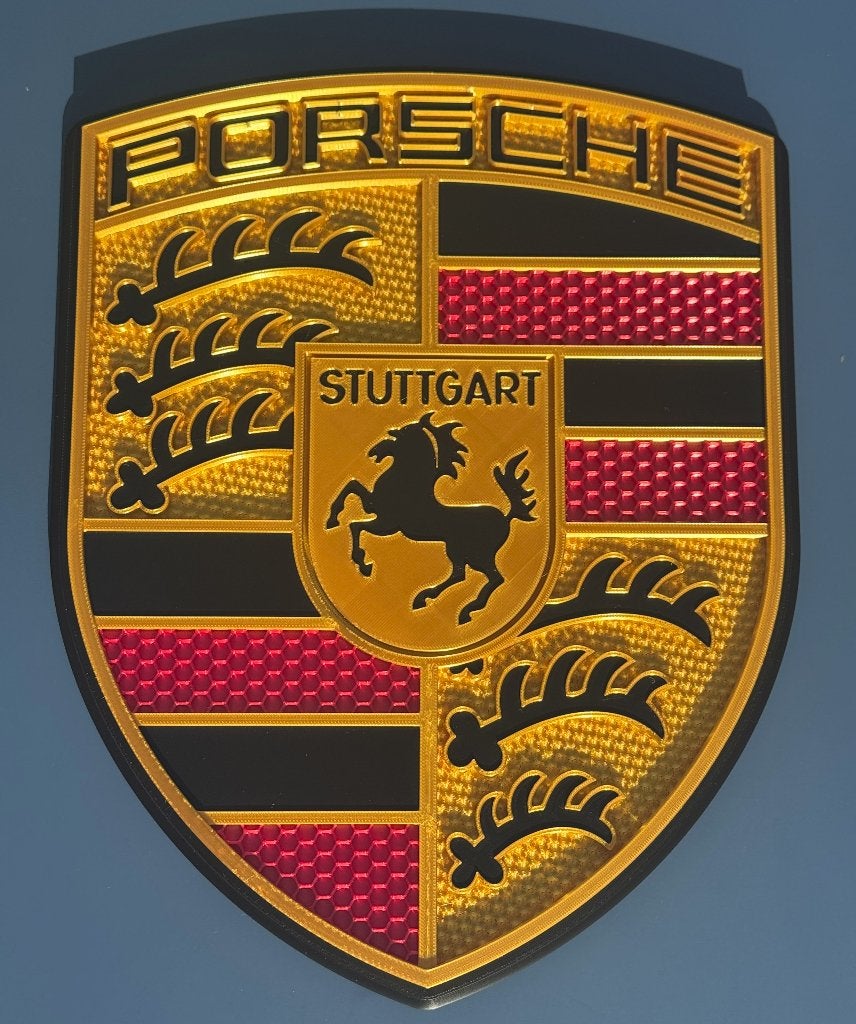 Groot Porsche logo shield 32cm voor aan de muur, Verzamelen, Ophalen of Verzenden, Nieuw