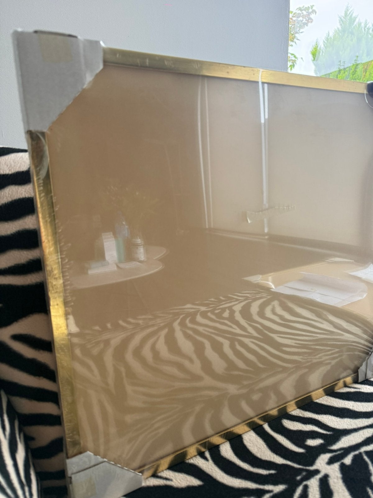 Gabriel Van Thienen gouden lijst, Ophalen of Verzenden, Zo goed als nieuw, Spiegellijst, Met glas