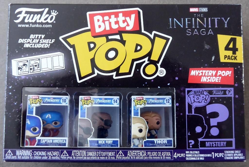 Coffret 4 Funko Bitty Pop Infinity-Marvel DC Comics Avengers, Enlèvement ou Envoi, Neuf
