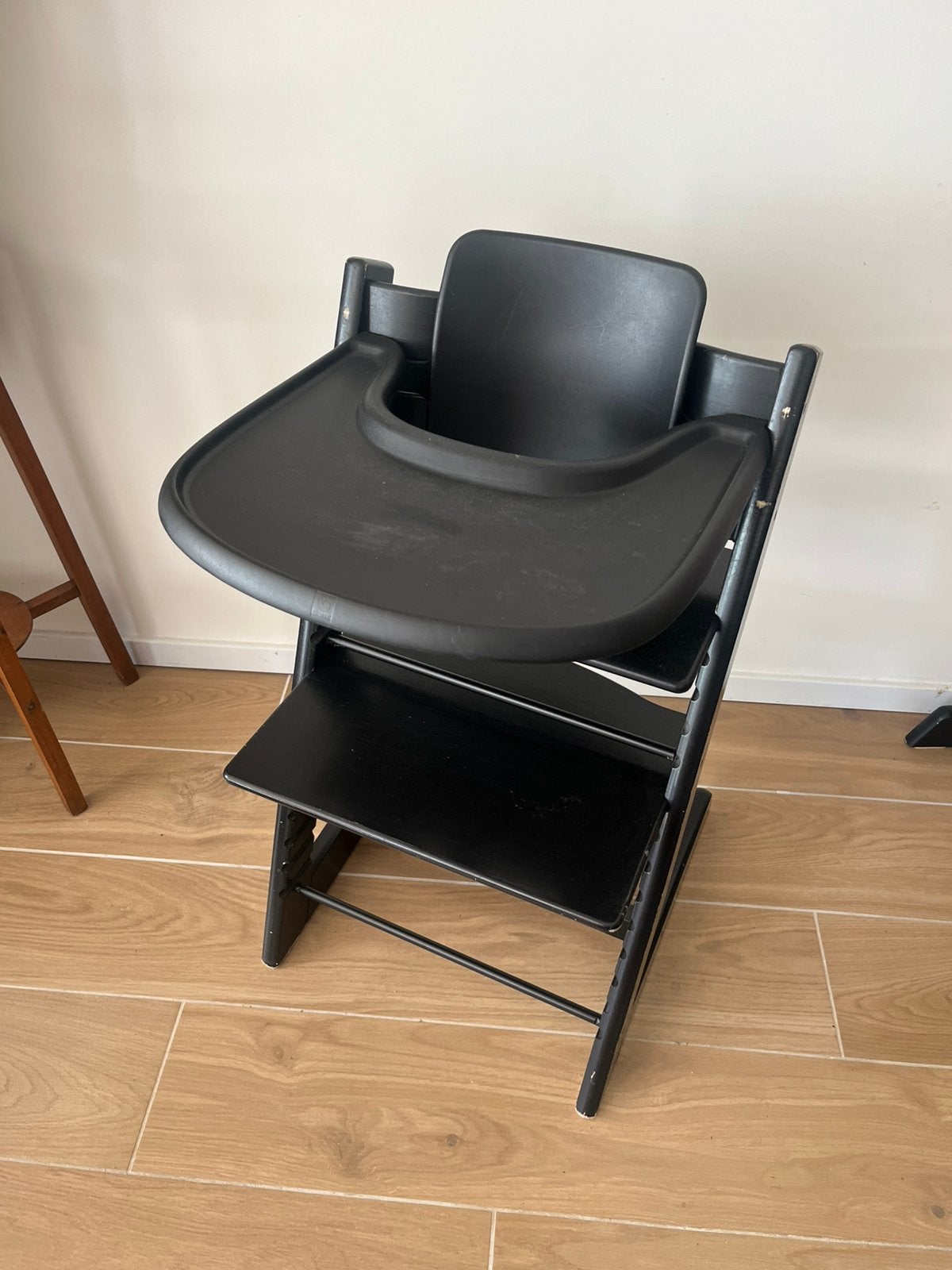 Stokke TrippTrapp zwart met accessoires, Enlèvement, Comme neuf