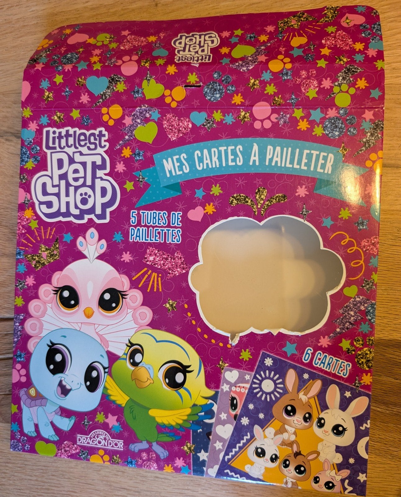mes cartes à pailleter de Littlest Petshop, Enlèvement