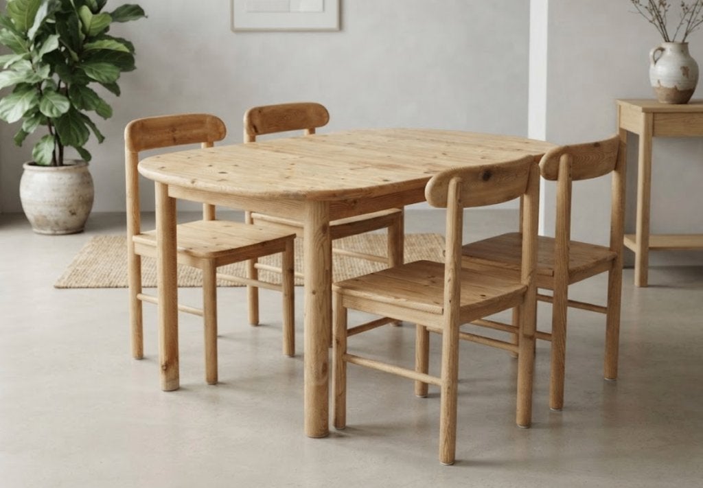 Vintage Scandinavisch design Deense grenen stoelen, Huis en Inrichting, Tafels | Eettafels, Ophalen, Gebruikt