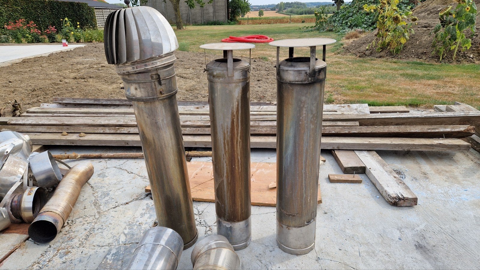 geïsoleerde inox schouw, Ophalen, Inox