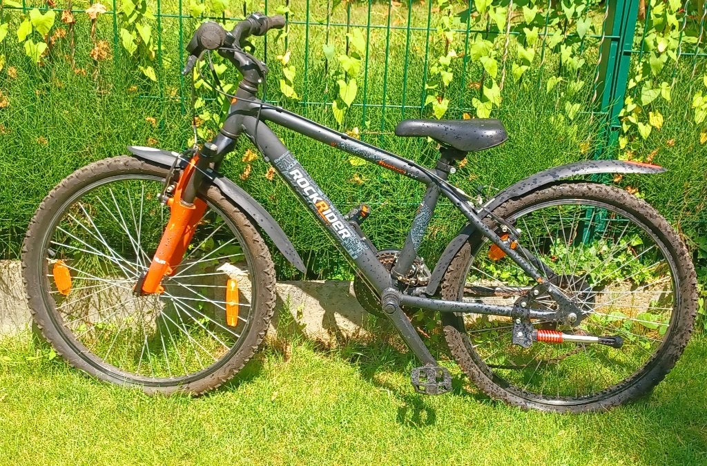 Rockrider 24 inch kinderfiets, Ophalen, Gebruikt, Velgrem, 20 tot 24 inch