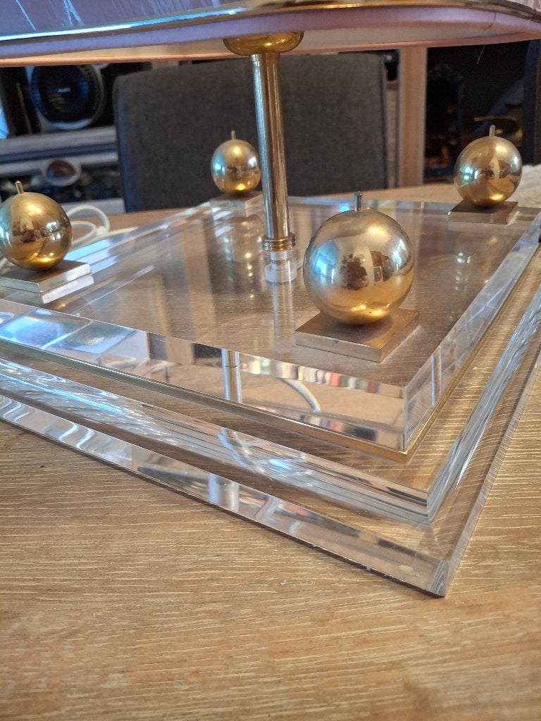 Hollywood recency plexi tafellamp, Rose, Enlèvement, Verre
