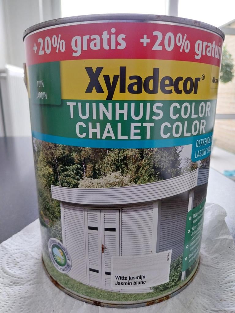 Teinture à bois opaque (3 litres) + 20 % gratuit, Bricolage & Construction, Peinture, Vernis & Laque, Neuf, Moins de 5 litres