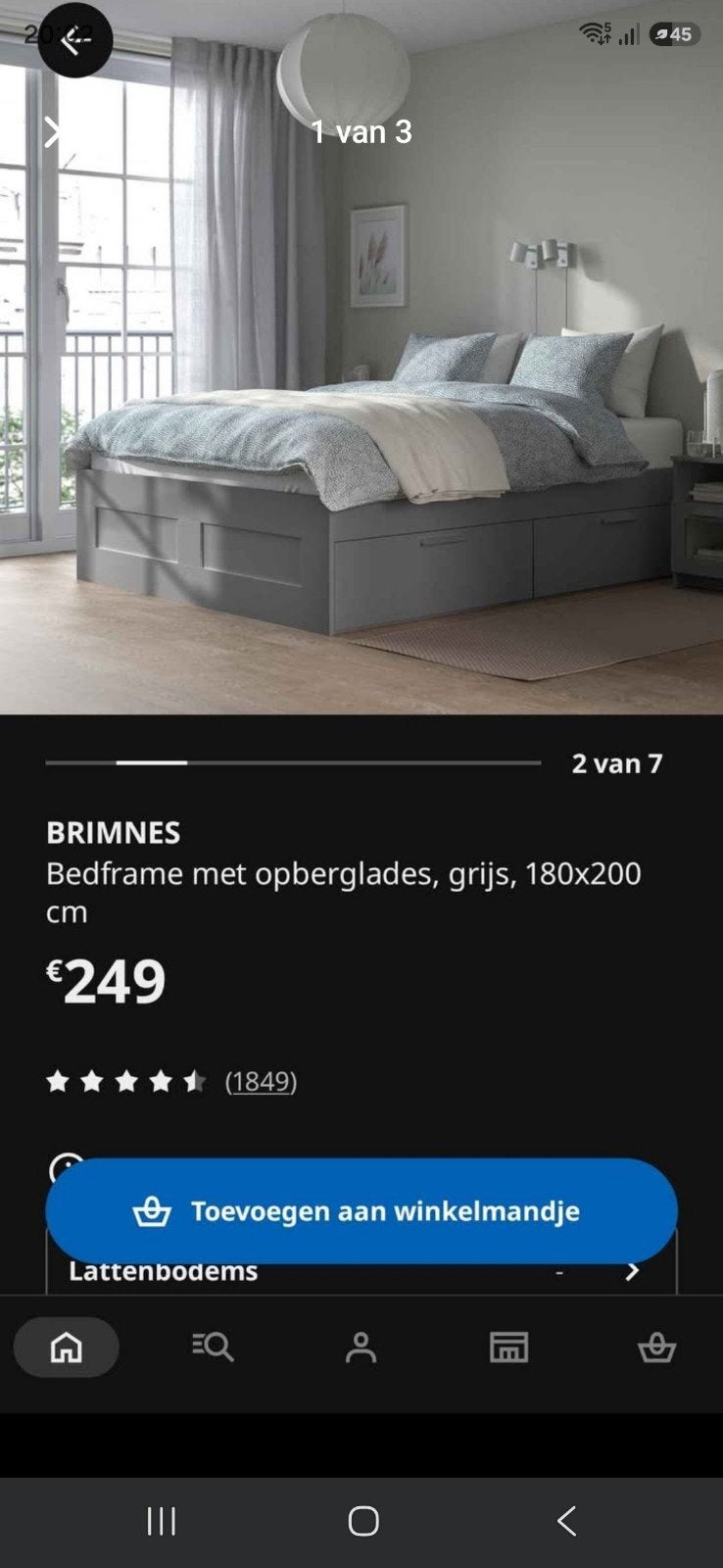 ZWART bed van Ikea met lades, Ophalen, Zwart