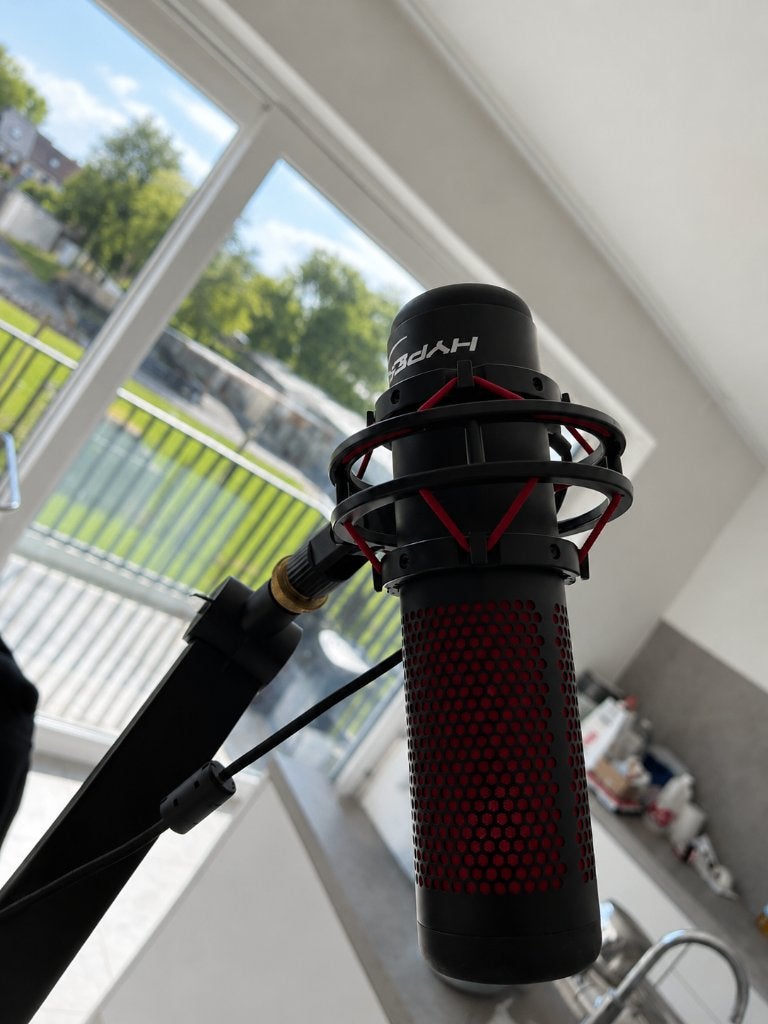 Microphone de jeu et de streaming HyperX QuadCast avec bras, Enlèvement, Comme neuf, Autres types