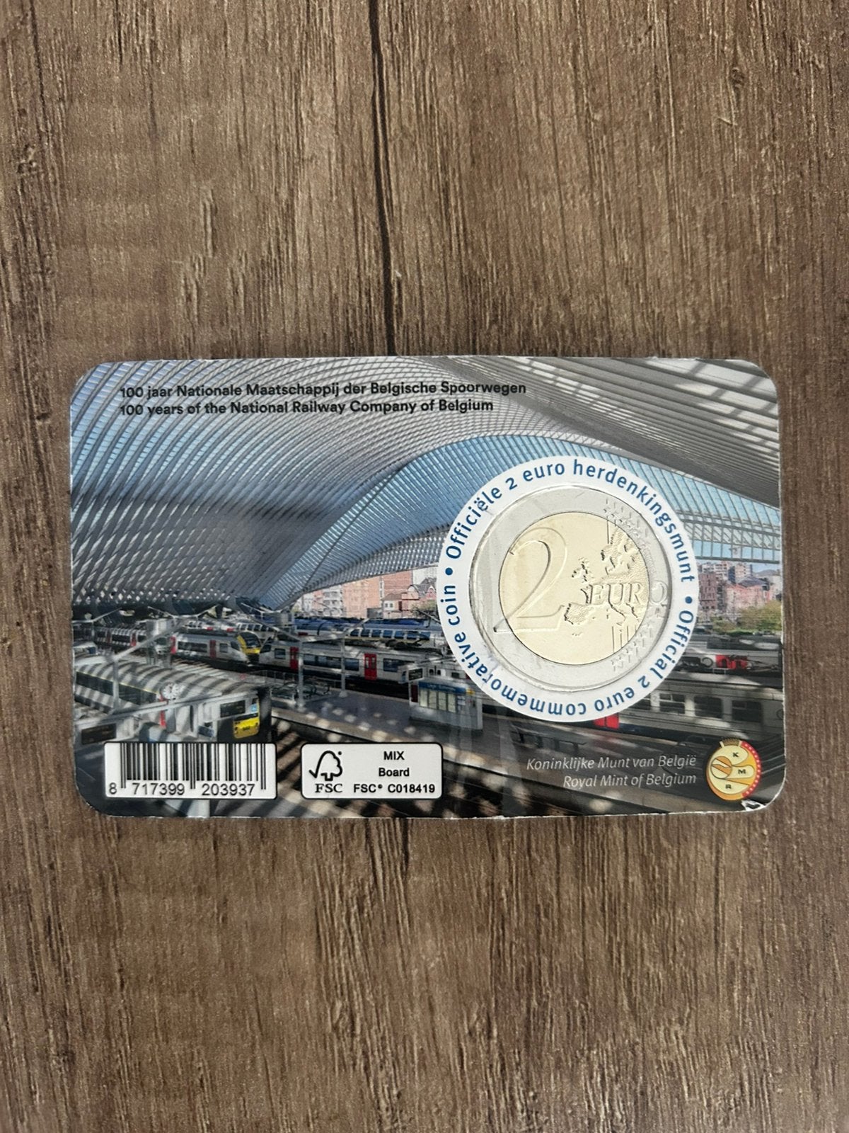 Piece 2 euros 100 ans sncb, Enlèvement, 2 euros
