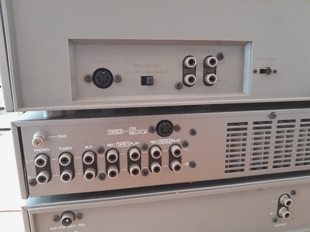 Kit Hi-Fi Vintage Sanyo avec ampli, tuner et K7 (1980), TV, Hi-fi & Vidéo, Autres marques, Moins de 60 watts, Enlèvement, Stéréo
