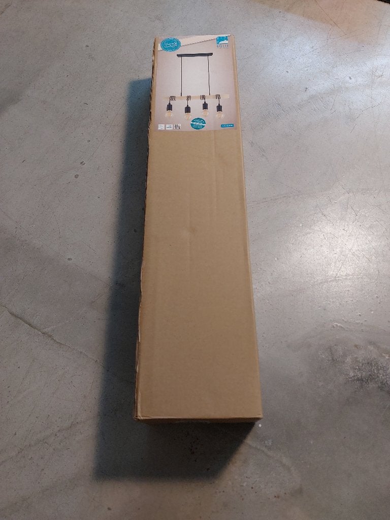 Luminaire Eglo - suspension townshend - 4 soquet E27, Maison & Meubles, Neuf, Enlèvement, E27 (grand), Bois