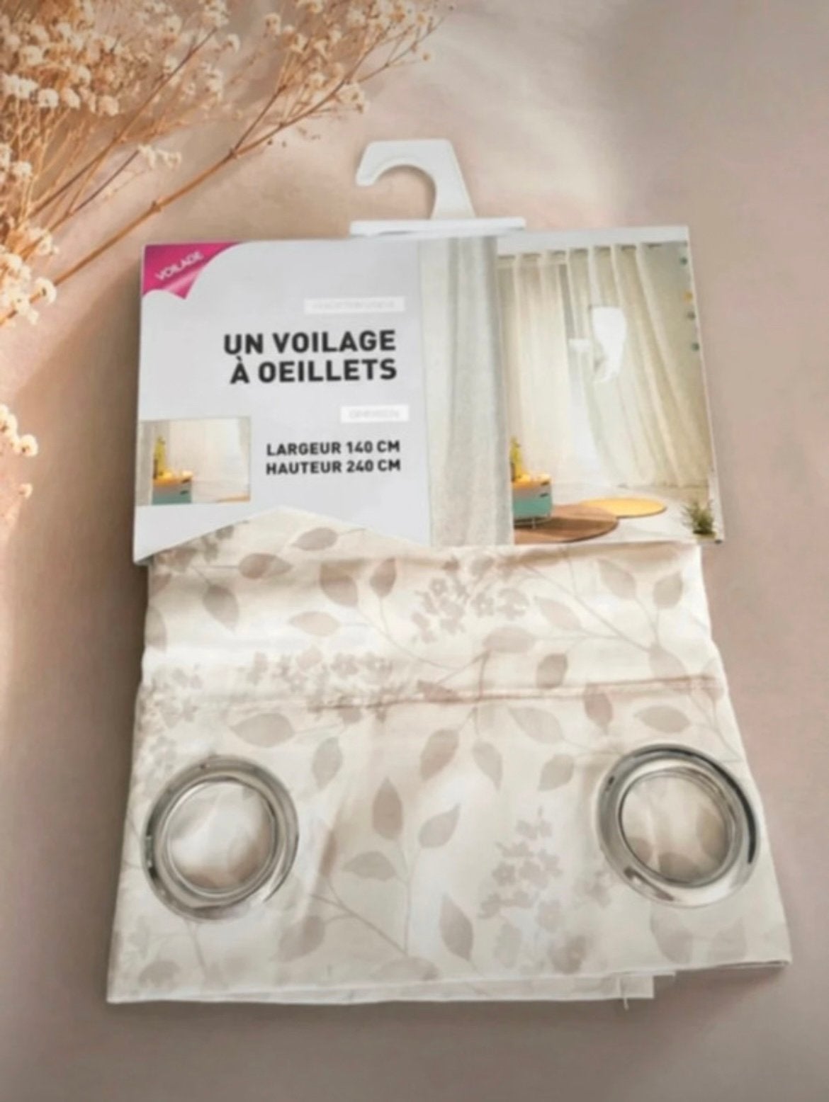 Voilage/rideau, Maison & Meubles, Envoi, Comme neuf, Blanc, Rideau