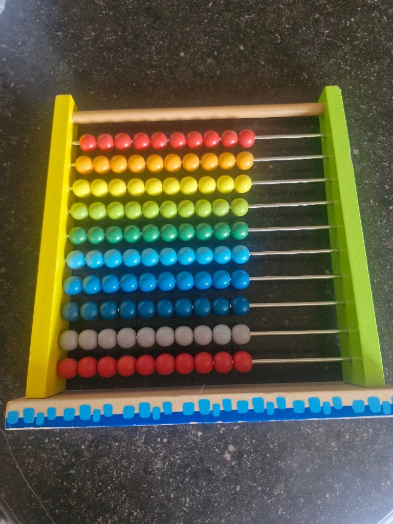 Houten telraam 10 rijen, Kinderen en Baby's, Ophalen of Verzenden, Zo goed als nieuw