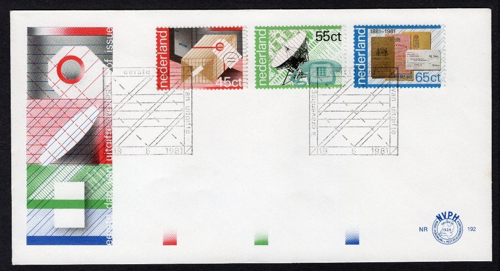 NEDERLAND E192 FDC 1981 - 100 jaar P.T.T. diensten, Verzenden, Na 1940, Gestempeld
