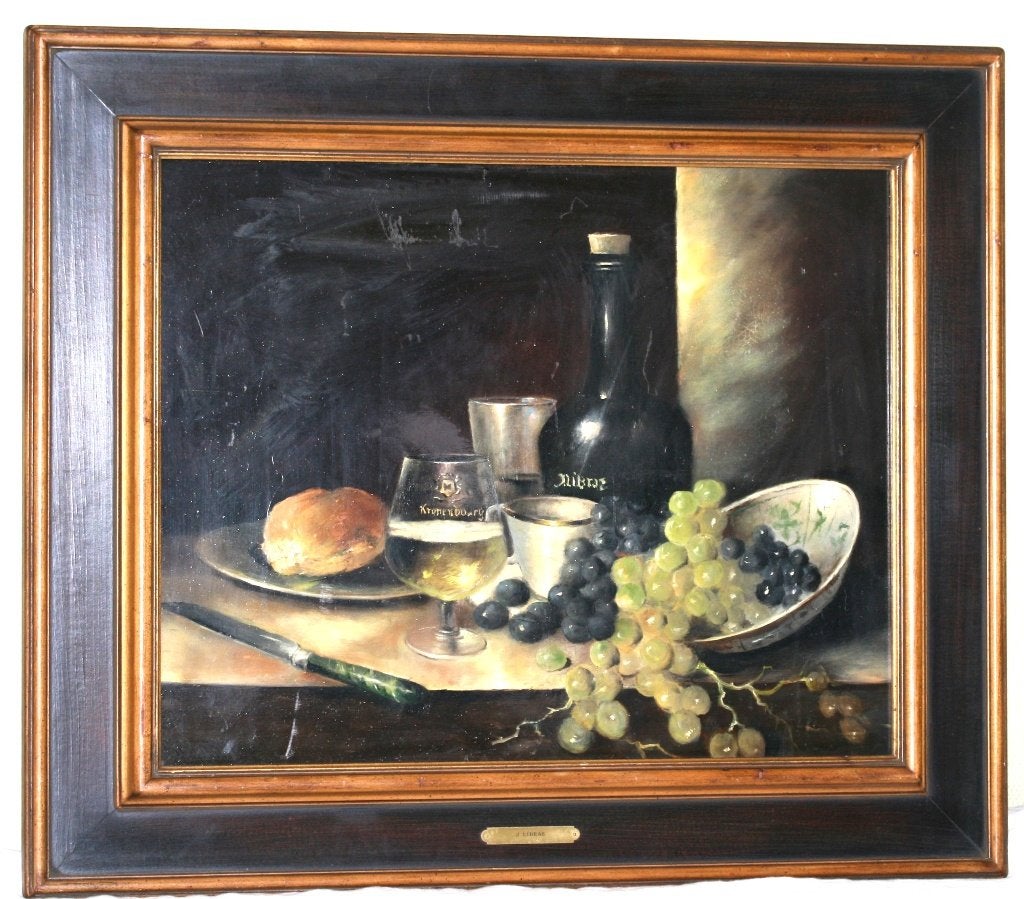 J. Libras - Schilderij Olie op Paneel, Paneel, Ophalen of Verzenden, Gesigneerd, Olieverf