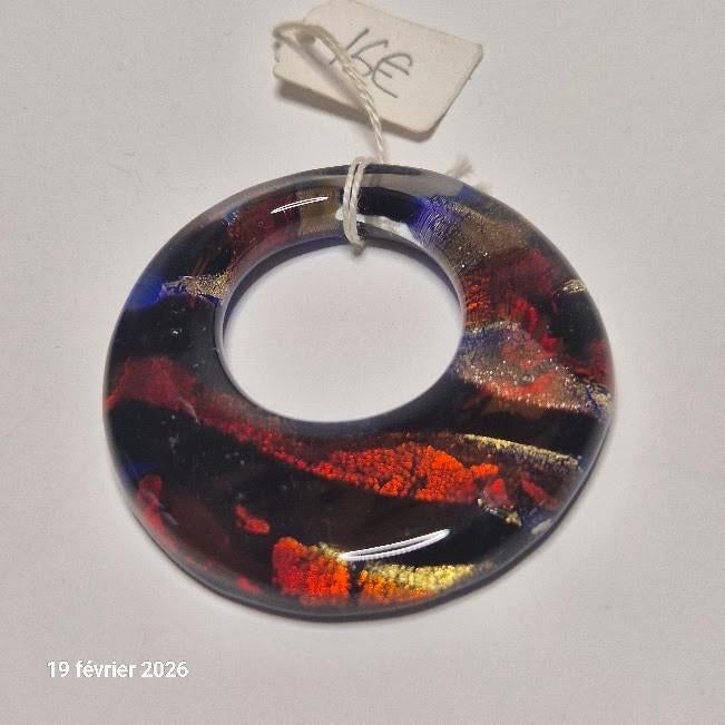 Perle en verre de Venise de Murano, avec de feuille d'or, Antiquités & Art, Envoi