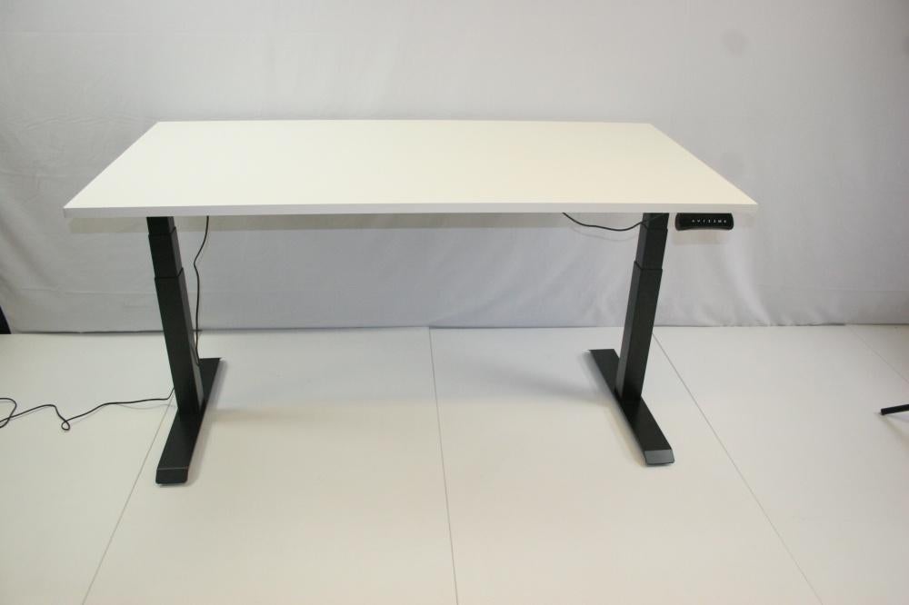 Elektrische zit sta bureau 160x80cm wit topblad, Ophalen, Zit-sta bureau, 160 cm, Hout