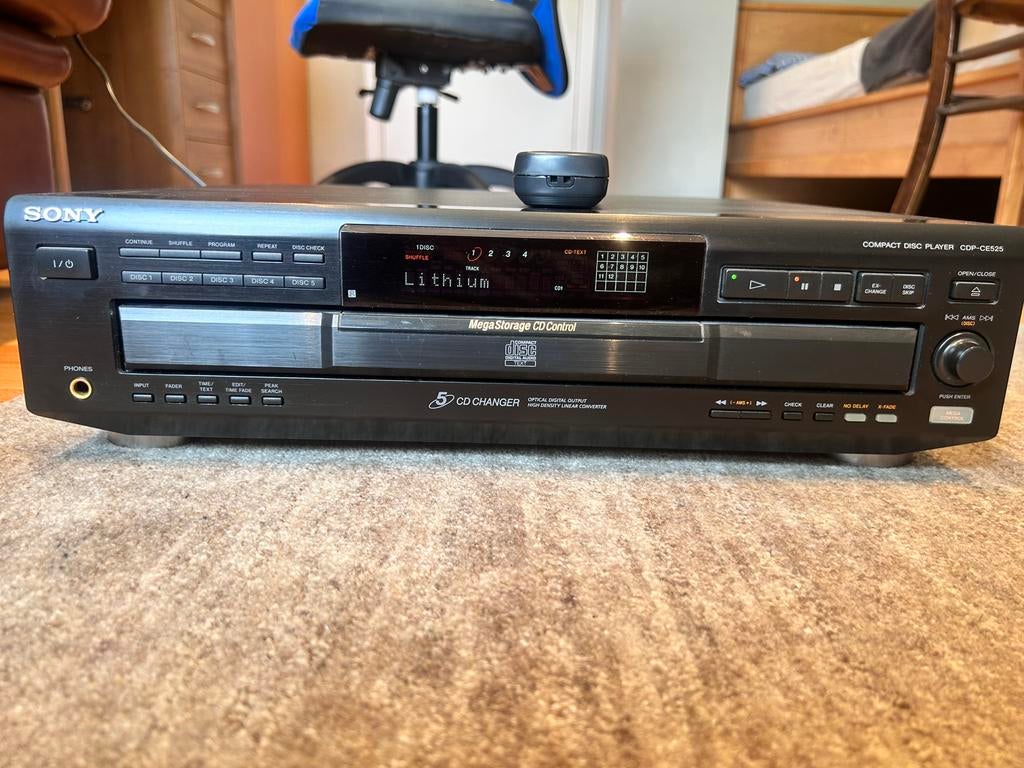 Sony CDP-CE525 CD-Wisselaar (5 discs), Enlèvement ou Envoi, Utilisé, Sony, Changeur